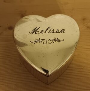 Melissa Silver Heart Trinket Box